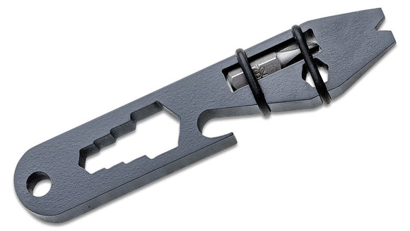 Toor Knives Battleship Gray 1075 Pry Bar Bottle Opener Keychain Multi-Tool 7092