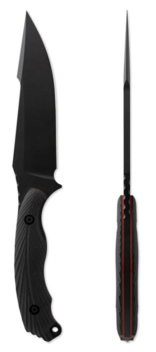 Toor Knives Raven Fixed Blade Knife Shadow Black Wood CPM-3V w/ Sheath 9106