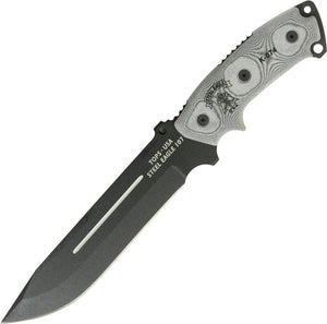 TOPS 13" Steel Eagle Fixed Black Carbon Steel Blade Micarta Handle Knife 107E