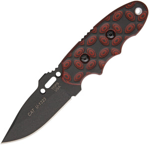 TOPS Covert Anit Terrorism Fixed Steel Hunter Blade Bull's Eye Red Knife 200H02