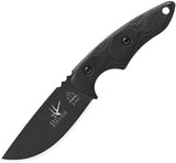 TOPS 3 Pointer Black Canvas Micarta Fixed Blade Knife 3pr01