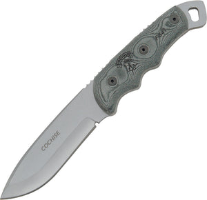 TOPS Cochise Ranger Fixed Carbon Steel Blade Black Linen Micarta Handle Knife 55