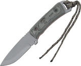 TOPS 8.25" Overlander Fixed Tactical Gray Blade Black Micarta Handle Knife 77