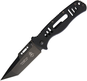 TOPS Knives Thunder Hawk Framelock Black G10 Tanto Pt Folding Knife CQTTHK01