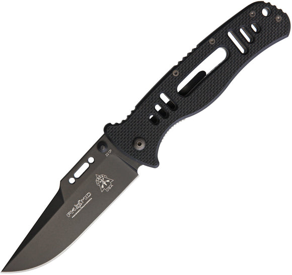 TOPS Knives Thunder Hawk Framelock Black G10 Drop Pt Folding Knife CQTTHK02