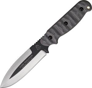 TOPS Cuma Evolution Black Micarta 1095 High Carbon Fixed Blade Knife CUMA01