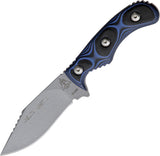 TOPS Delta Unit 3 Fixed Hunter Pt Blade Black & Blue G10 Handle Knife DEUT03