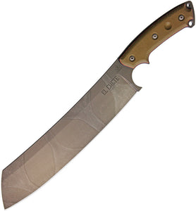 TOPS 17.5" El Chete Camo 1075HC Chopper Green Micarta Fixed Knife  Dangler ch01c