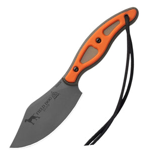 TOPS Field Dog Tan & Black & Orange G10 154CM Fixed Blade Knife w/ Sheath FDOG01