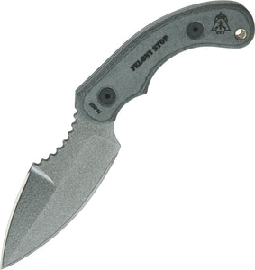 TOPS 7.25" Felony Stop Fixed Spear Pt Tactical Blade Gray Handle Knife FELS01