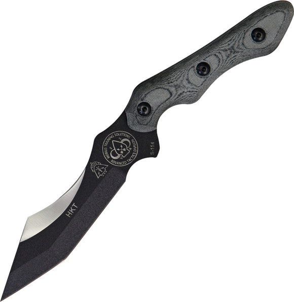 TOPS HKT-Hunter Killer Tracker Fixed Blade Black Handle Knife w/ Sheath HKT01