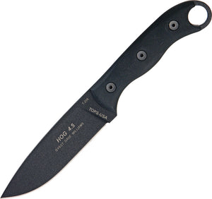 TOPS Knives 9.75" HOG Hunter of Gunmen Fixed Blade Black Handle Knife HOG45