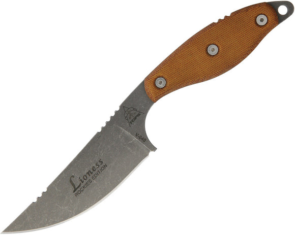 TOPS Knives Lioness Rockies Edition Fixed Blade Coyote Tan Handle Knife LIONTBF