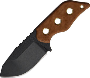 TOPS Knives 6.25" Lil Roughneck Fixed Hunter Pt Blade Tan Handle Knife LRNK01