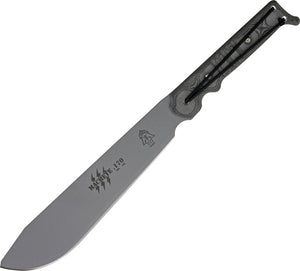 TOPS Knives 17.25" Machete Fixed Carbon Steel Blade Black Handle + Sheath MAC170