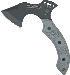 TOPS Knives MAX the Mini Axe Fixed Ax Head Blade Black Linen Handle Knife MAX01