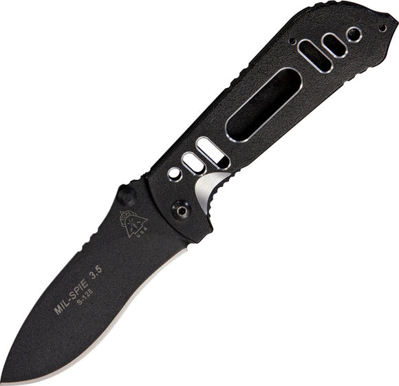 TOPS Mil-Spie 35 Lightweight Military Special Project Black Folding Knife MIL35F