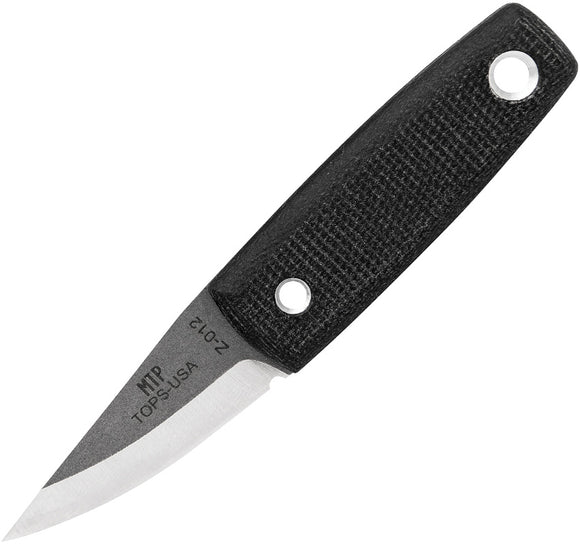TOPS Mini Tanimbocca Puukko Black Fixed Blade knife mpuk01