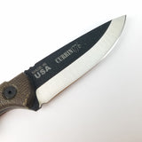 TOPS Mini Scandi Currin 1776 LTD Fixed Blade Knife Green Micarta 1095 MSK25C