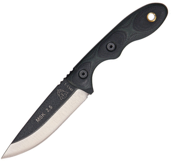 TOPS Knives Mini Scandi Fixed Blade Green & Black Micarta Handle Knife MSKGB