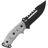 TOPS Steel Eagle Sawback Black & Gray Micarta 1095 DP Fixed Blade Knife E105C