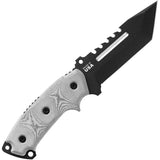 TOPS Steel Eagle Sawback Black & Gray Micarta 1095 Tanto Fixed Blade Knife E105D
