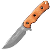 TOPS Shadow Hunter Tan & Black Micarta 1095 Fixed Blade Knife w/ Sheath SWHR01