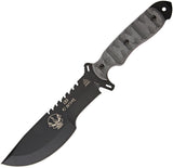 TOPS 15.75" Skullcrushers Xtreme Fixed Sawback Blade Black Handle Knife SXB10