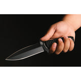TOPS Szabo Express Fixed Blade Knife Black Micarta 1095HC Double Edge SZEX02