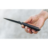 TOPS Szabo Express Fixed Blade Knife Black Micarta 1095HC Double Edge SZEX02