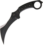 TOPS 11.25" Tac Tops Karambit Fixed Blade Glass Breaker Black Handle Knife TAC01