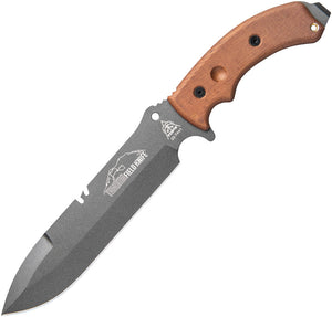 TOPS Tahoma Field Tan Canvas Micarta 1095 Single Edge Fixed Blade Knife TAHO03TNS