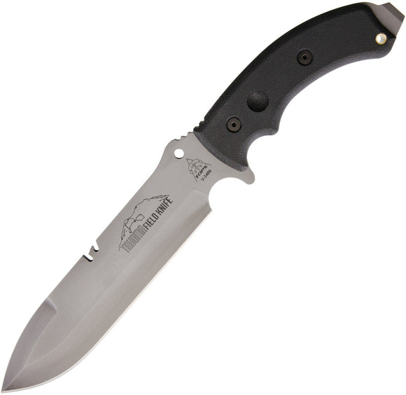 TOPS Tahoma Field Fixed Blade Black Canvas Handle Multi-Purpose Knife TAHOBCTNS