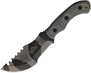 TOPS Mini Tom Brown Tracker Black Micarta 1095HC Fixed Blade Knife TBT040CAMO