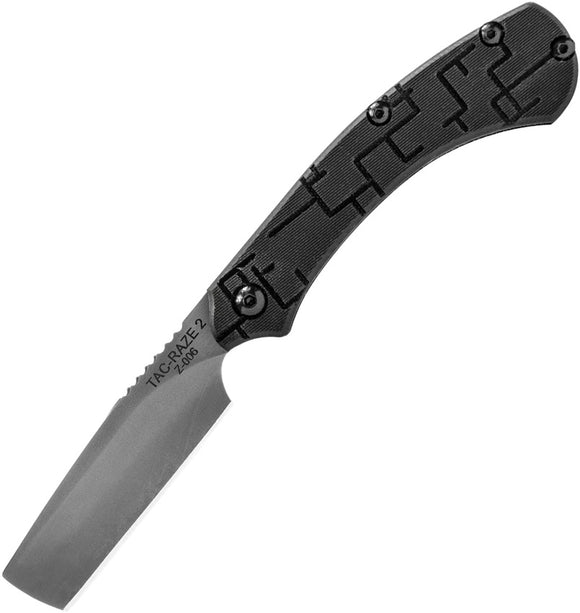 TOPS Tac Raze 2 Black Handle Razor Friction Folding Knife traz03