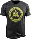 TOPS Knives One Life One Knife Logo 2XL Black Cotton Men's T-Shirt TS1LBLKXXL