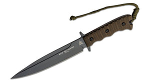 TOPS 13" Wild Pig Hunter Fixed Blade Rocky Mountain Green Handle Knife WPH07