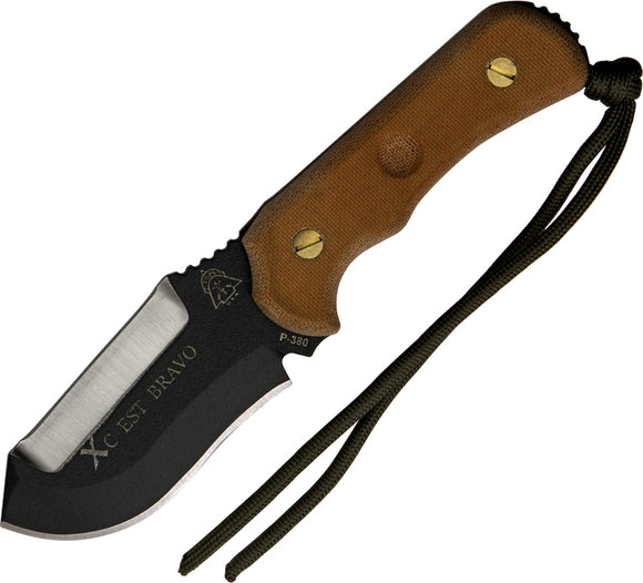 TOPS XCEST Emergency Support Bravo Fixed Blade Brown Knife + Survival Kit XCESTB