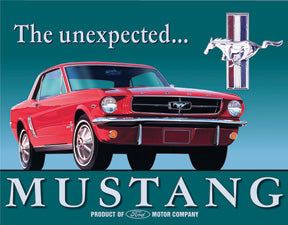 The Unexpected Ford Mustang Car Metal Man Cave Tin Sign 0579