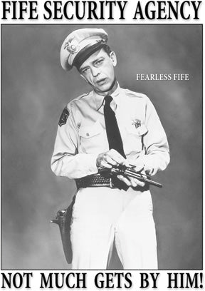 Andy Griffith Barney Fife Security Agency Not Much Gets By Him Metal Tin Sign 0809