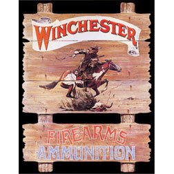 Winchester Express Rider Firearms Ammunition Man Cave Cowboy Metal Tin Sign 0939