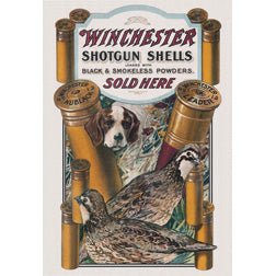 Winchester Dog & Quail Shot Gun Shells Hunting Man Cave Metal Tin Sign 0940