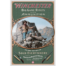 Winchester Hunter w/ Ram Big Game Rifles & Ammunition Hunting Metal Tin Sign 0941