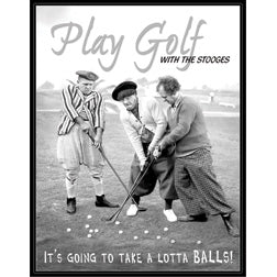 The Three Stooges -Lotta Balls Play Golf Man Cave Retro Metal Tin Sign 0951