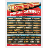 Remington Sporting Gun Rifle Revolver Pistol Cartridges Bullet Hunting Metal Tin Sign 1001