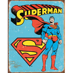 Superman Superhero Comic Book Cover Man Cave Vintage Retro Metal Tin Sign 1335