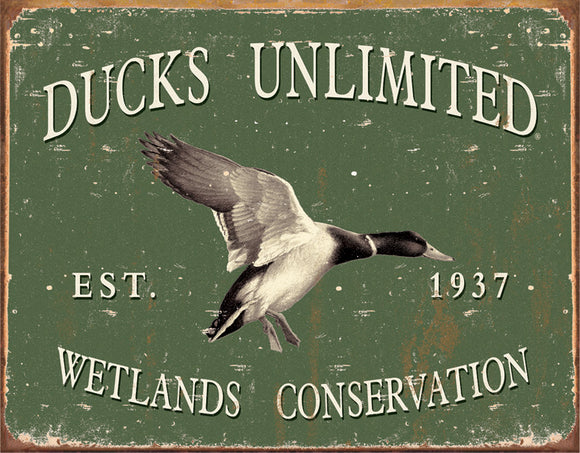 Tin Signs Ducks Unlimited Since 1937 Hunting Metal Sign Home Décor 1388