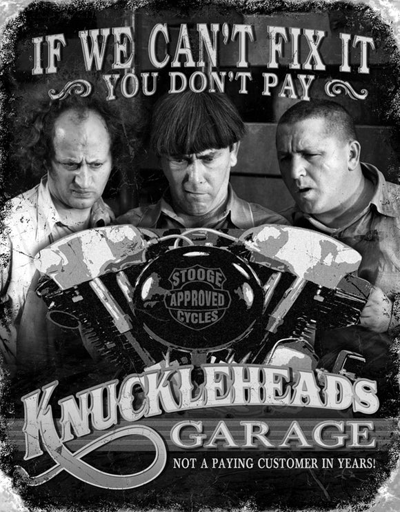 The Three Stooges Knuckleheads Garage Man Cave Metal Tin Sign 1687