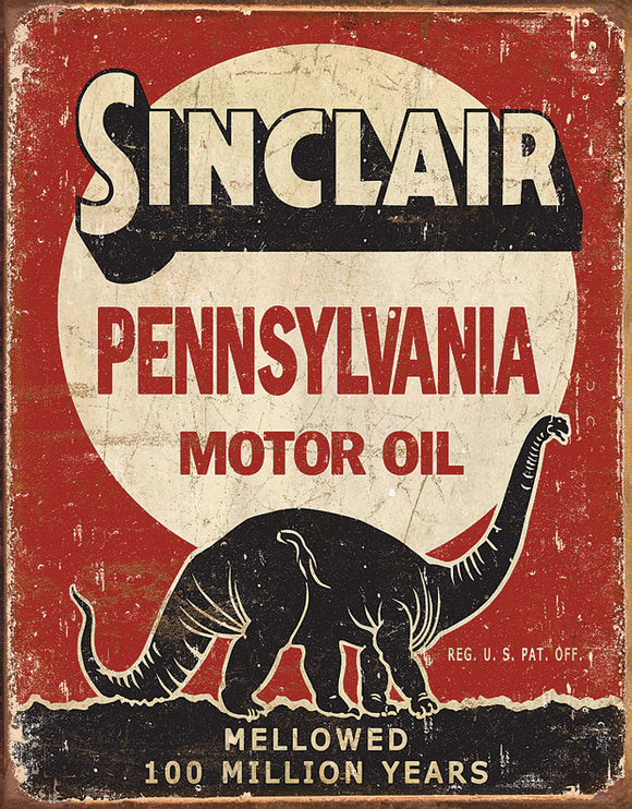 Tin Signs Sinclair Motor Oil Pennsylvania Red Metal Sign Wall Decor 1741