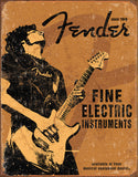 Fender Rock On Sine 1946 Fine Electric Instruments Collectible Metal Tin Sign 1765